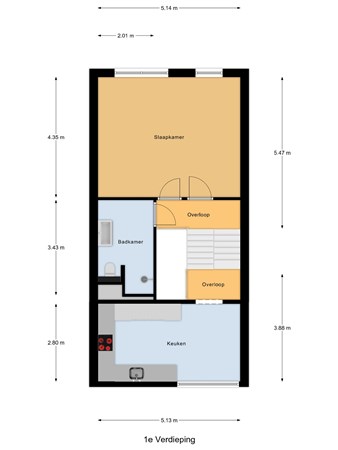 Floorplan - Norgstraat 17, 2545 TT Den Haag