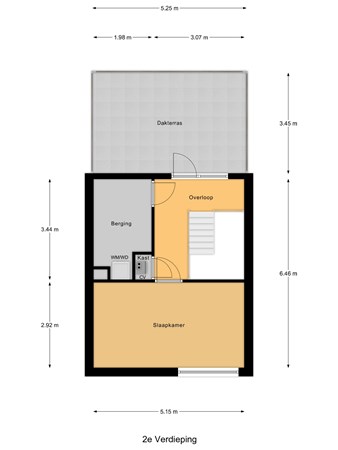 Floorplan - Norgstraat 17, 2545 TT Den Haag