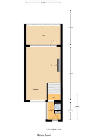 Floorplan - Norgstraat 17, 2545 TT Den Haag