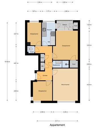 Floorplan - Majubastraat 25, 2572 NT Den Haag