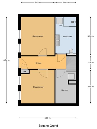 Floorplan - Grietje van Burenhof 4, 2524 JE Den Haag