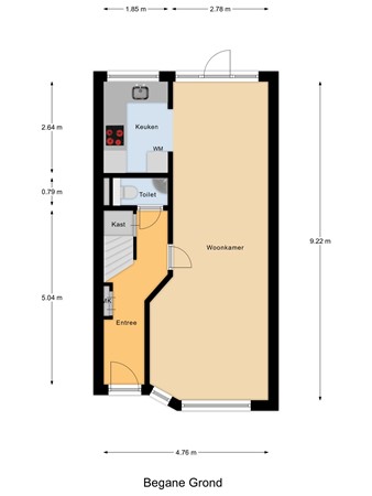 Floorplan - Hugo Verrieststraat 36, 2524 CE Den Haag