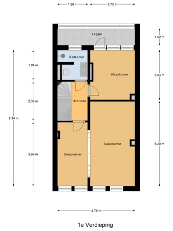 Floorplan - Hugo Verrieststraat 36, 2524 CE Den Haag