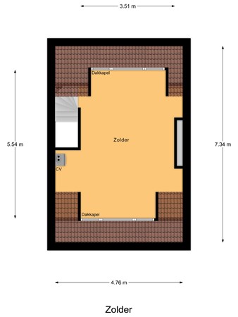 Floorplan - Hugo Verrieststraat 36, 2524 CE Den Haag