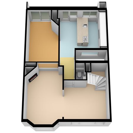 Floorplan - Zwolsestraat 219, 2587 VC Den Haag