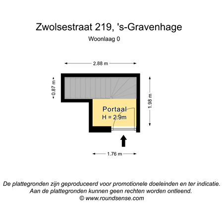 Floorplan - Zwolsestraat 219, 2587 VC Den Haag