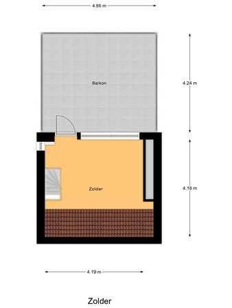 Floorplan - Hoekwaterstraat 52, 2274 PZ Voorburg