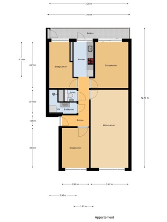 Floorplan - Moerweg 226, 2531 BD Den Haag