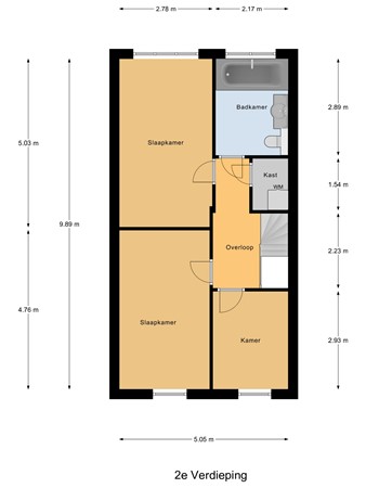 Floorplan - Vinkensteynstraat 69, 2562 TM Den Haag