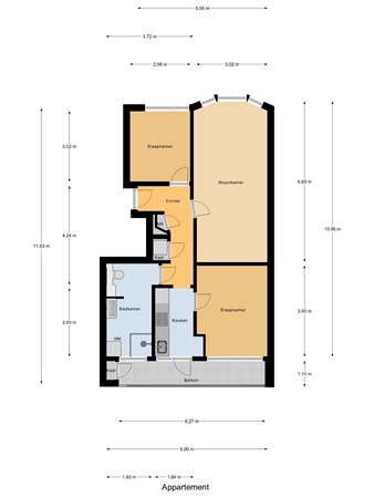 Floorplan - Vreeswijkstraat 655, 2546 AR Den Haag