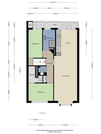 Floorplan - Perenstraat 66, 2564 SG Den Haag