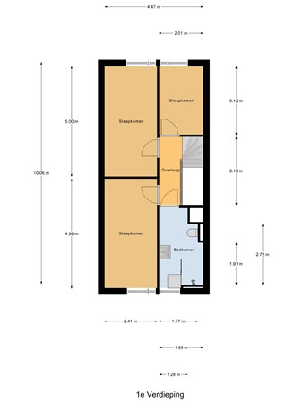 Floorplan - Van Dijckstraat 102, 2526 SG Den Haag