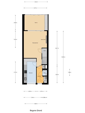 Floorplan - Van Dijckstraat 102, 2526 SG Den Haag