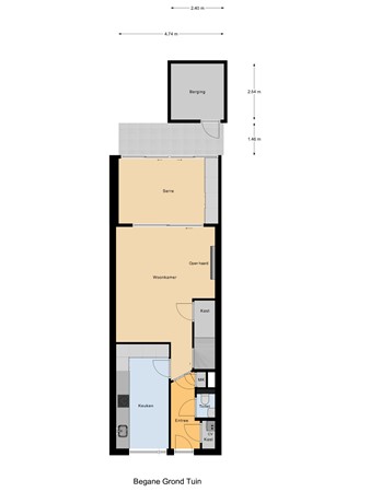 Floorplan - Van Dijckstraat 102, 2526 SG Den Haag
