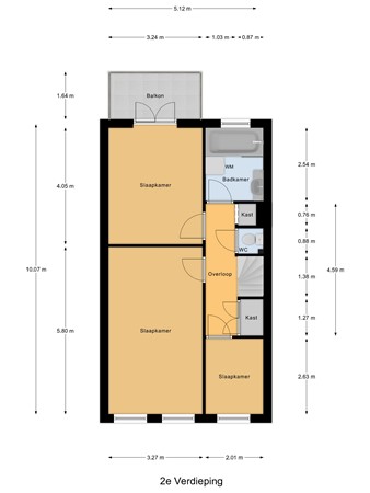 Floorplan - Newtonstraat 385, 2562 KL Den Haag