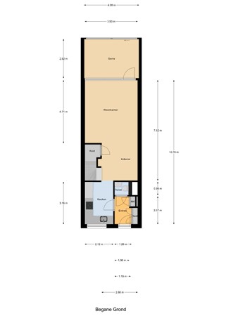 Floorplan - Zwaardvegersgaarde 10, 2542 TE Den Haag