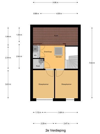 Floorplan - Reitzstraat 285, 2571 RP Den Haag