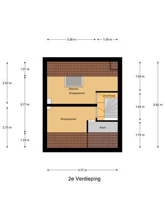Floorplan - Van Vlotenstraat 16, 2523 JC Den Haag