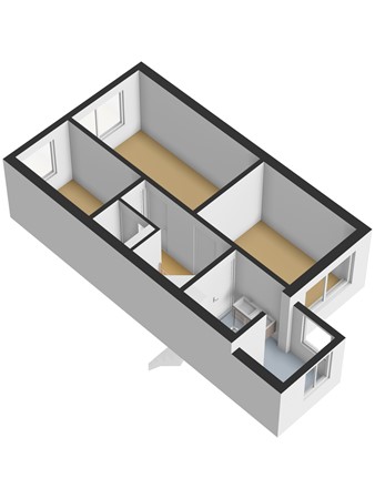Floorplan - Van Vlotenstraat 16, 2523 JC Den Haag