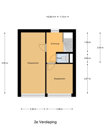 Floorplan - Ferdinand Bolstraat 113, 2525 XL Den Haag