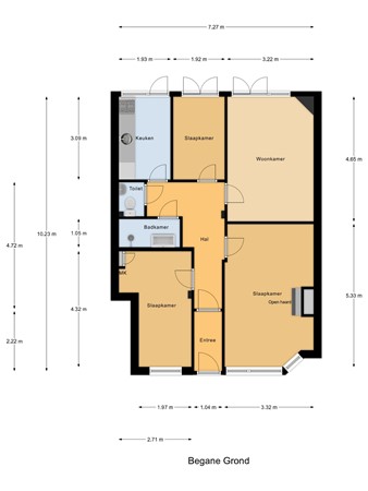 Floorplan - Escamplaan 238, 2547 GN Den Haag