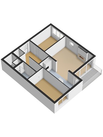 Floorplan - Leyweg 1300D, 2545 HK Den Haag