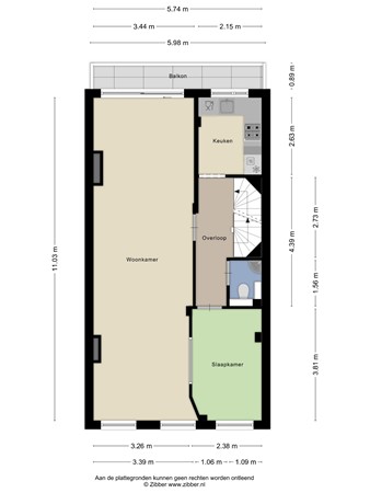 Floorplan - Dierenselaan 142, 2573 KL Den Haag
