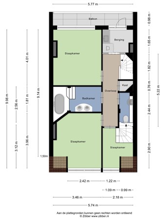 Floorplan - Dierenselaan 142, 2573 KL Den Haag