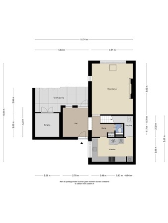 Floorplan - Dr. L.J. Rogierstraat 98, 2552 LB Den Haag