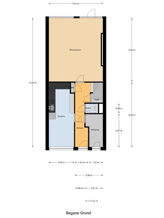 Floorplan - Ferdinand Bolstraat 113, 2525 XL Den Haag