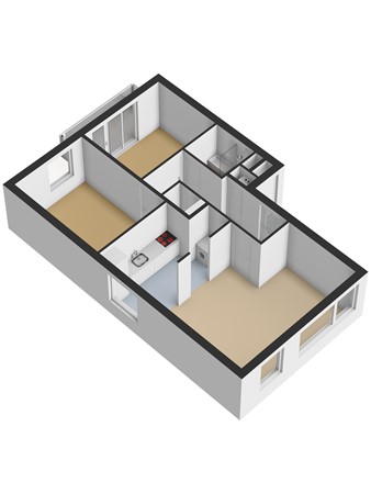 Floorplan - Honselersdijkstraat 84, 2512 RR Den Haag