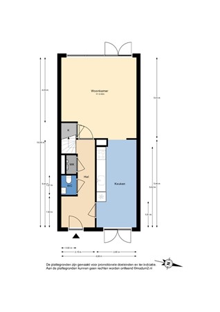 Floorplan - Madame Curieplein 12, 2561 RX Den Haag