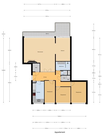 Floorplan - Jan Campertlaan 127, 2624 PB Delft