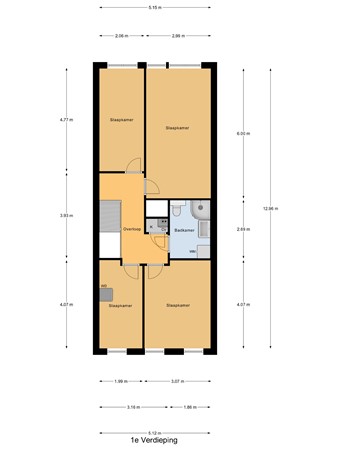 Floorplan - Laan van Wateringse Veld 1055, 2548 BS Den Haag