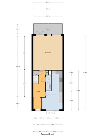 Floorplan - Laan van Wateringse Veld 1055, 2548 BS Den Haag