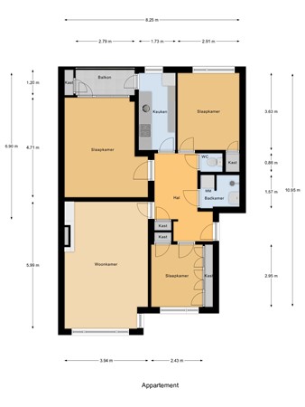 Floorplan - Cromhoutlaan 14, 2283 ED Rijswijk