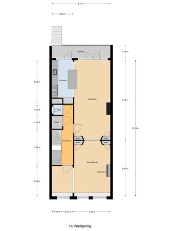 Floorplan - Fultonstraat 27, 2562 XB Den Haag
