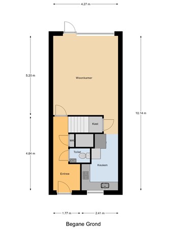 Floorplan - Hilversumsestraat 8E, 2574 XG Den Haag