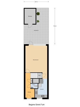 Floorplan - Hilversumsestraat 8E, 2574 XG Den Haag
