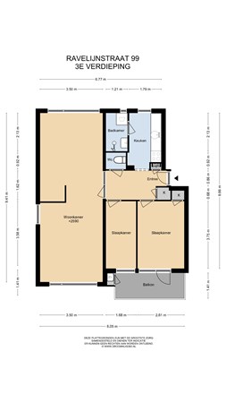 Floorplan - Ravelijnstraat 99, 4102 AJ Culemborg