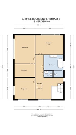 Floorplan - Andree Bourgondiënstraat 7, 4106 BJ Culemborg