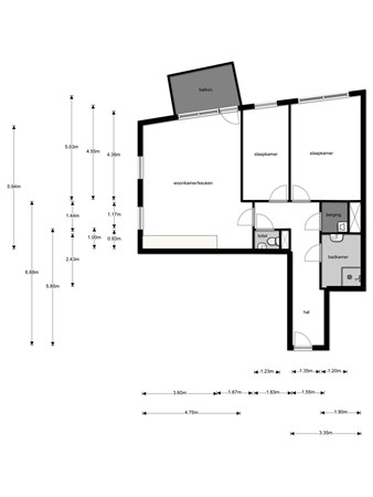 Floorplan - Dankmeijerpad 281, 2333 BS Leiden