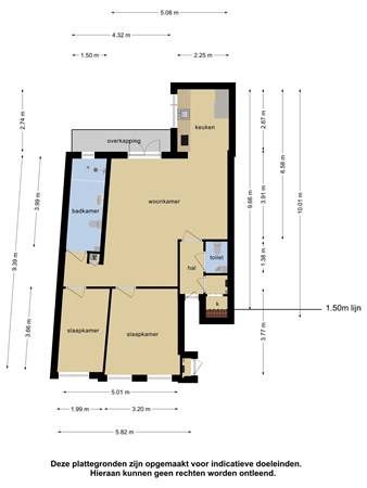 Floorplan - Prinsenstraat 45, 2316 HJ Leiden