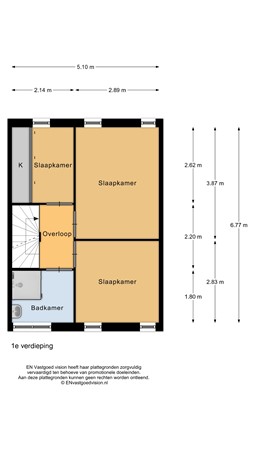 Plattegrond - Outerlant 35, 1921 WL Akersloot - 157427211_outerlant_35_a_1e_verdieping_first_design_20240521_a9fef3.jpg