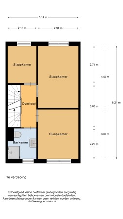 Plattegrond - De Groene Boer 44, 1521 JZ Wormerveer - 180622198_de_groene_boer_1e_verdieping_20251230_f90143.jpg