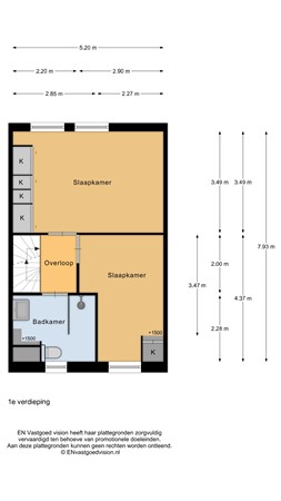 Plattegrond - Zonnedauw 6, 1911 PT Uitgeest - 186576640_zonnedauw_6_ui_1e_verdieping_20260609_5d1643.jpg