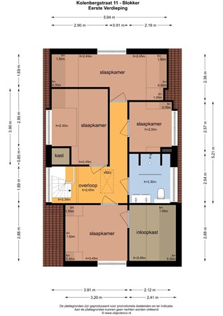 Kolenbergstraat 11, 1695 CA Blokker - Plattegrond eerste verdieping.jpg