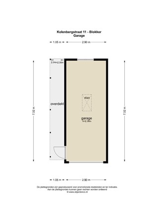 Kolenbergstraat 11, 1695 CA Blokker - Plattegrond garage:berging.jpg