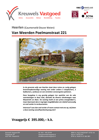 Brochure preview - Brochure Van Weerden Poelmanstraat 221 - Heerlen.pdf