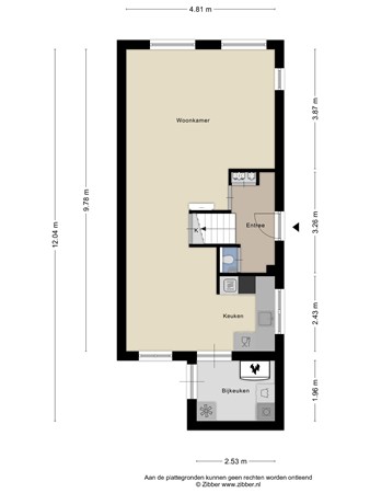 Floorplan - Somerlustweg 37, 9645 CC Veendam